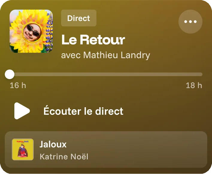 La carte « L’antenne du jour ».