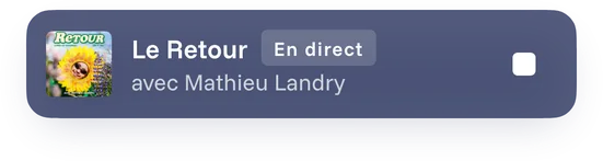 Le mini-lecteur sur iPhone, en direct.
