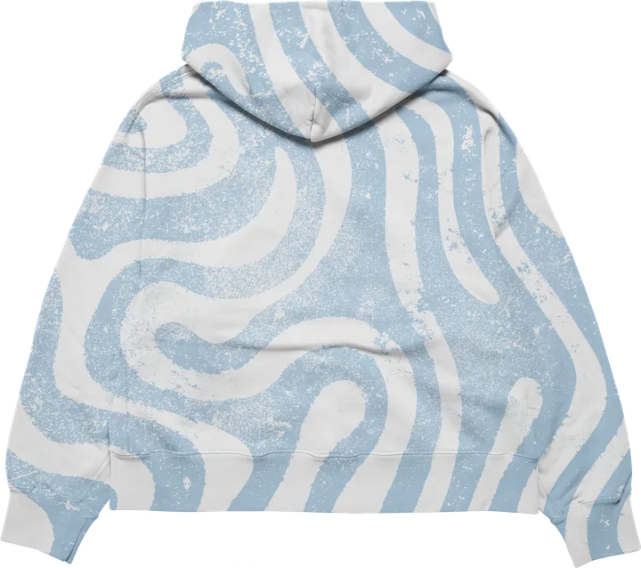 Hoodie Codiac au motif de vagues, vu de dos.